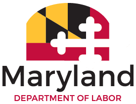 Maryland Department of Labor logo with Maryland flag and bold text.